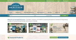 Desktop Screenshot of heritageresources.ca