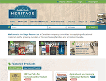 Tablet Screenshot of heritageresources.ca